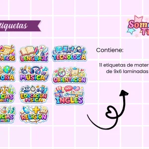 Etiquetas de materias